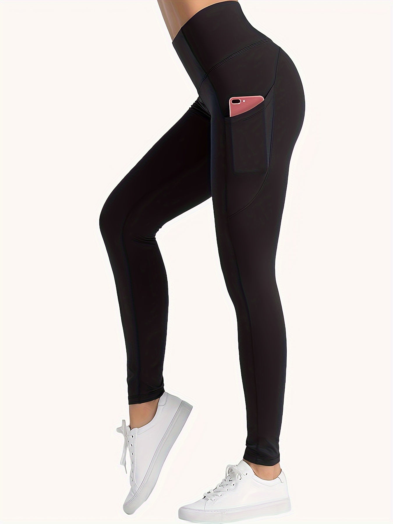 Legging sport femme taille haute avec poche téléphone intégrée