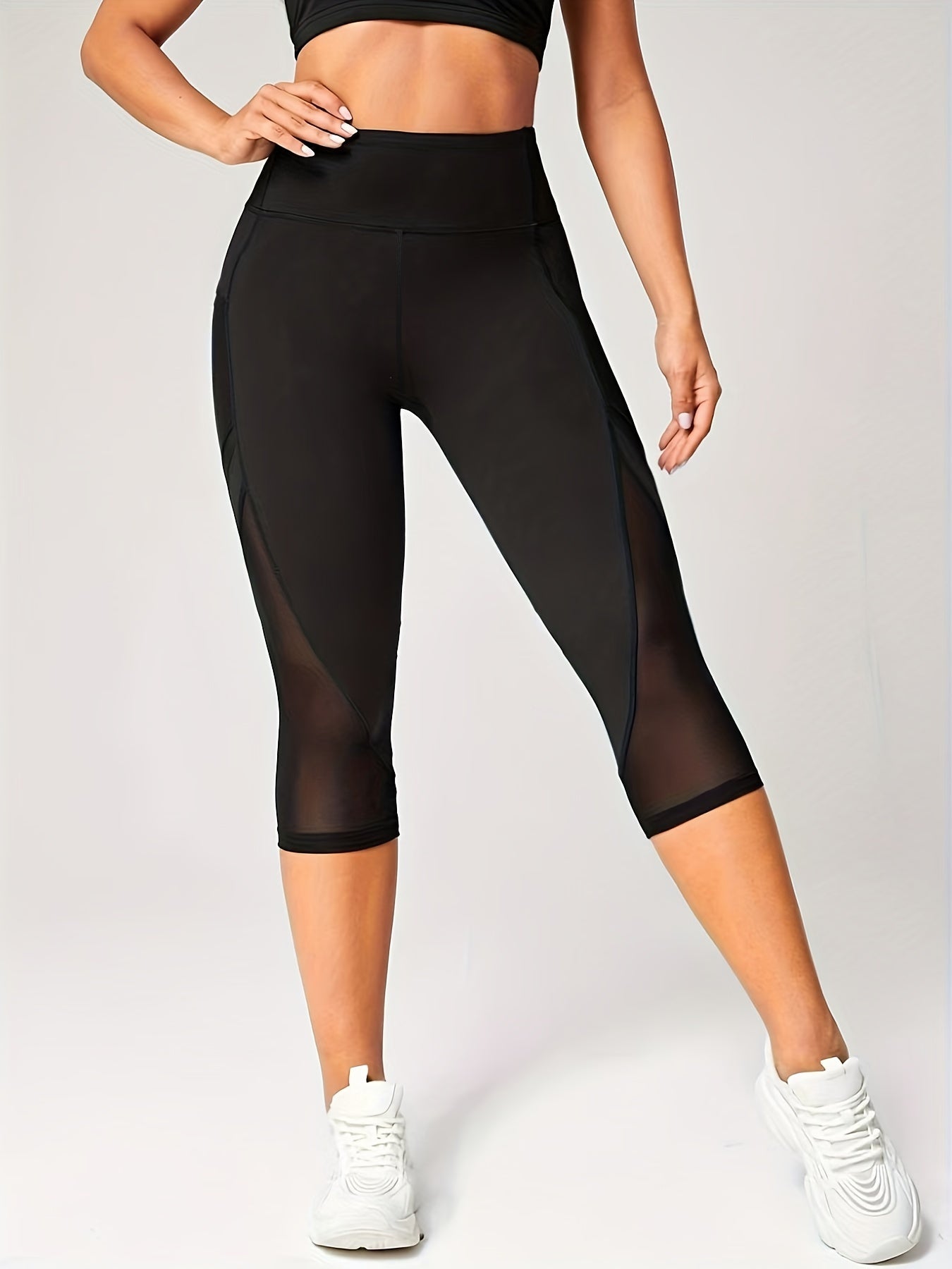 Legging sport femme taille haute gainant respirant