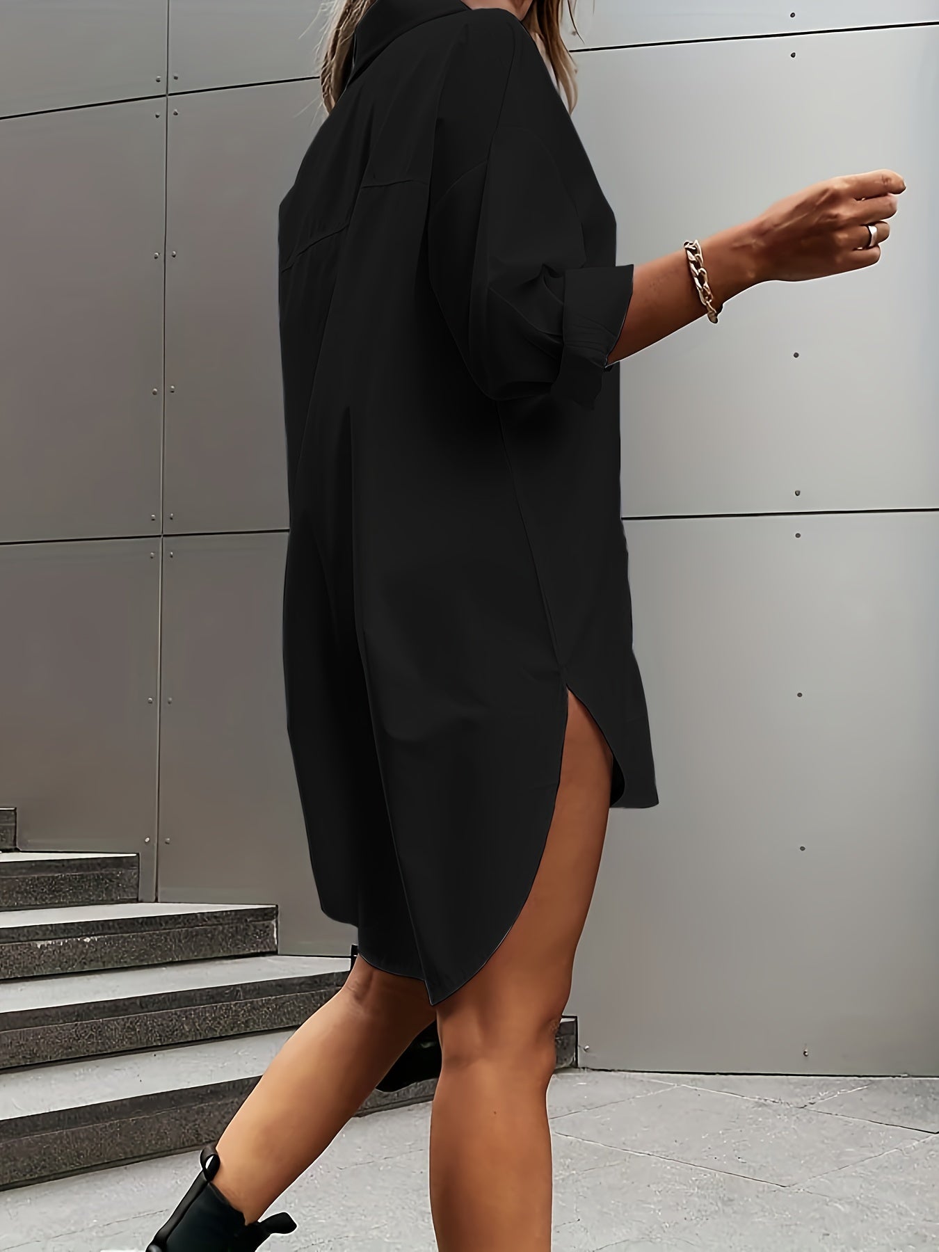 Robe chemise oversize blanche femme
