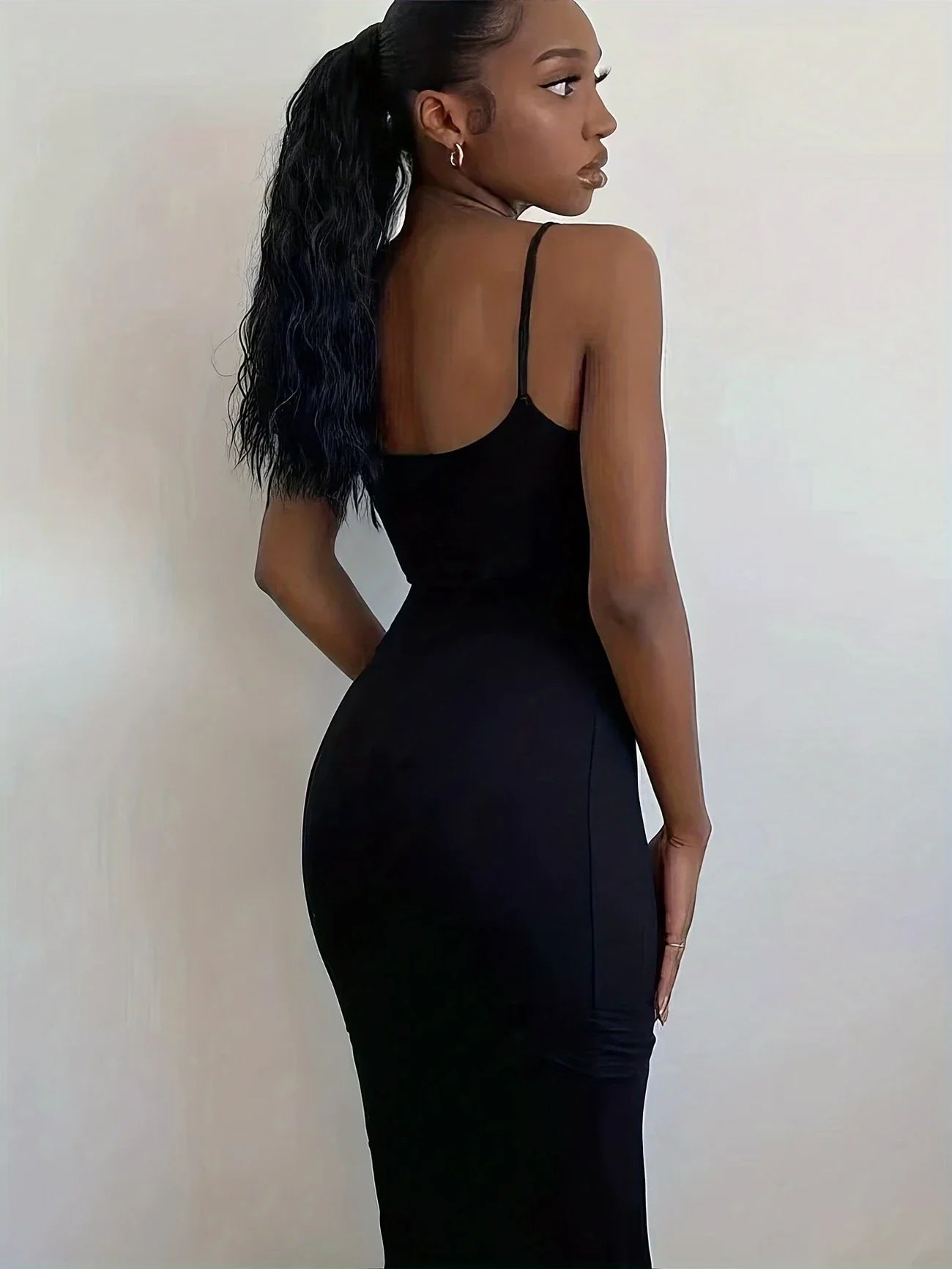 Robe Cami Moulante Élégante Sans Manches