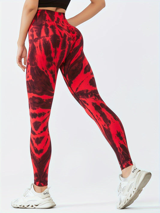 Legging push up femme imprimé tie and dye effet galbant