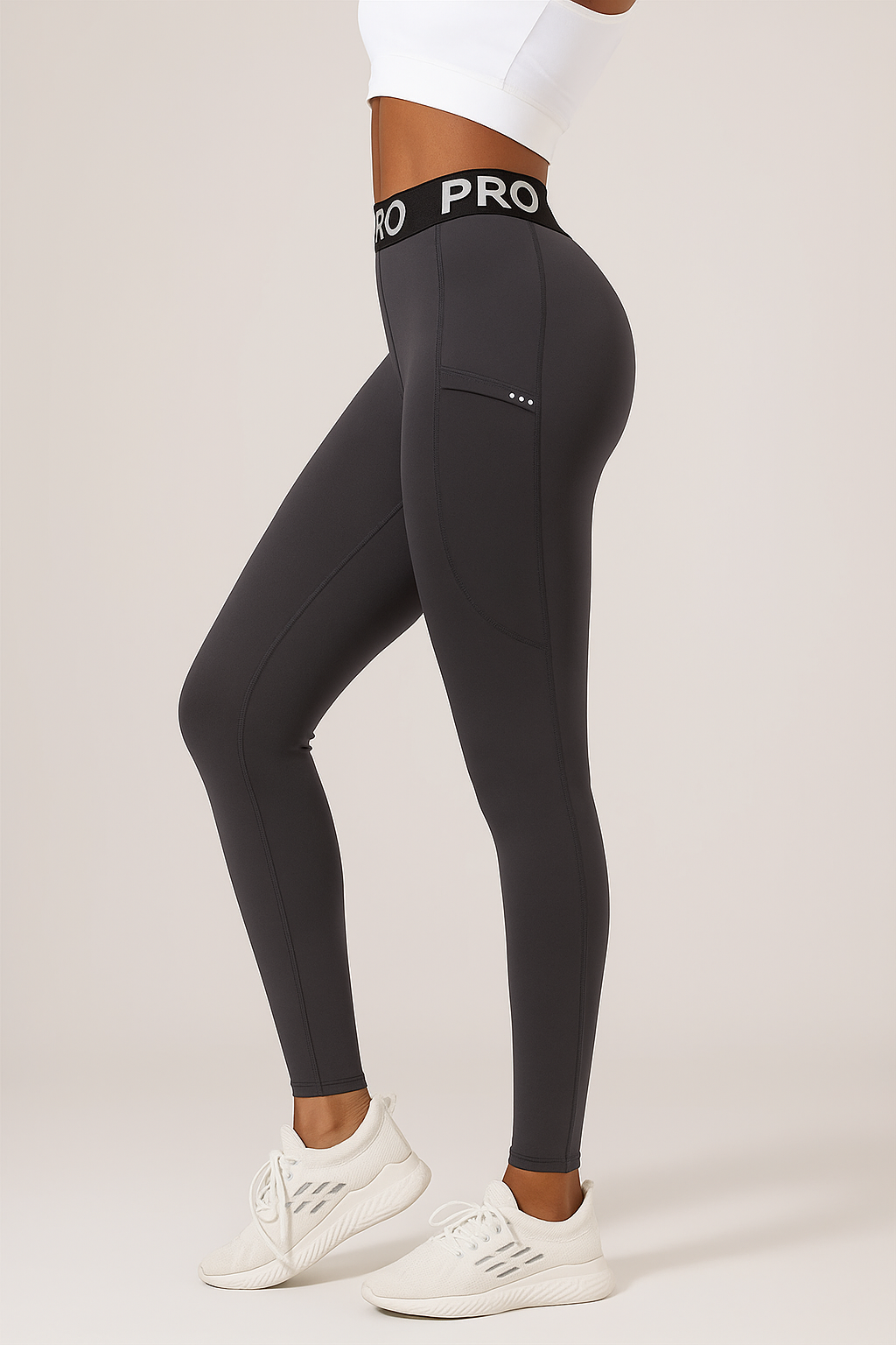 Legging de sport femme taille haute PRO avec poche latérale