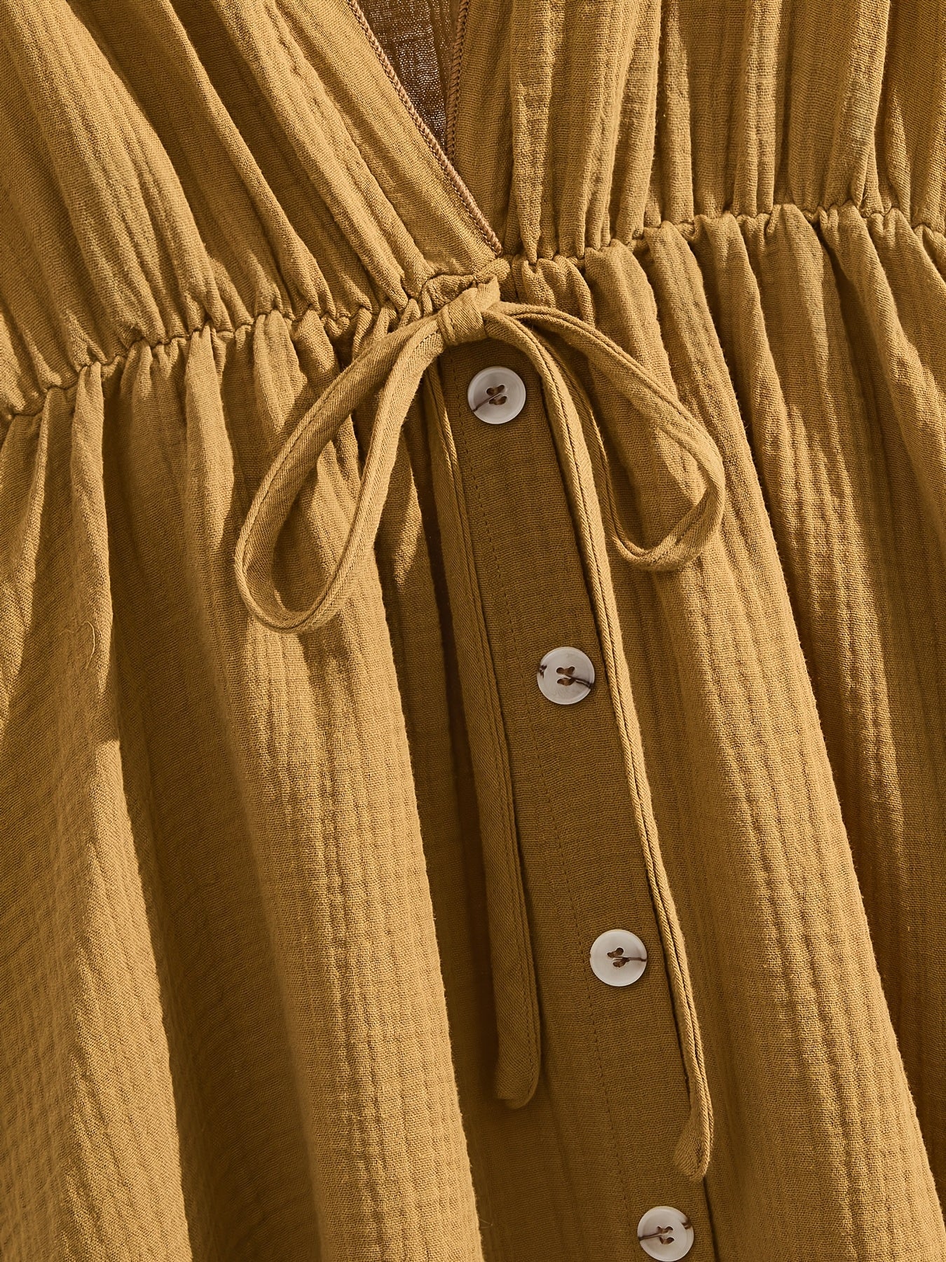 Robe bohème longue sans manches femme effet lin fluide