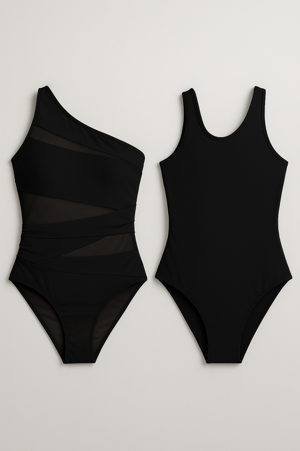 Maillot de bain 1 pièce asymétrique femme voile gainant