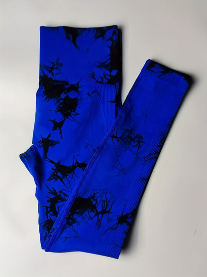 Legging anti-cellulite gainant motif marbré – Push-up sculptant et confortable