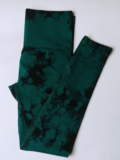 Legging anti-cellulite gainant motif marbré – Push-up sculptant et confortable