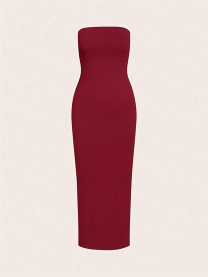 Robe bustier moulante midi femme