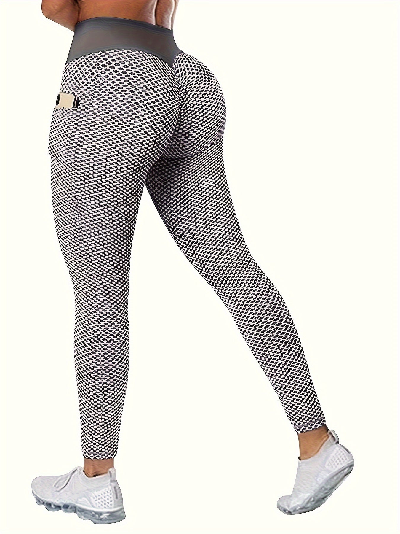 Legging anti-cellulite push-up alvéolé avec poche