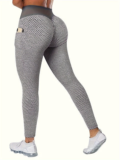 Legging anti-cellulite push-up alvéolé avec poche