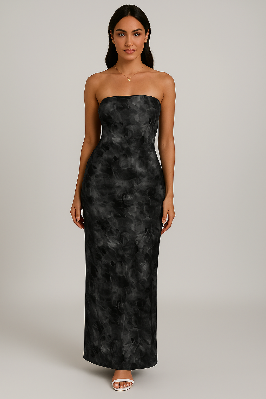 Robe bustier longue fleurie femme