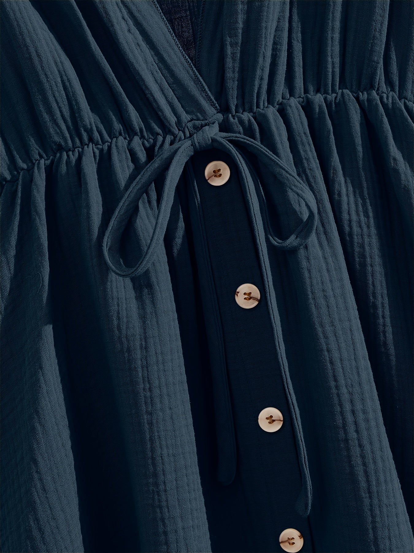 Robe bohème longue sans manches femme effet lin fluide