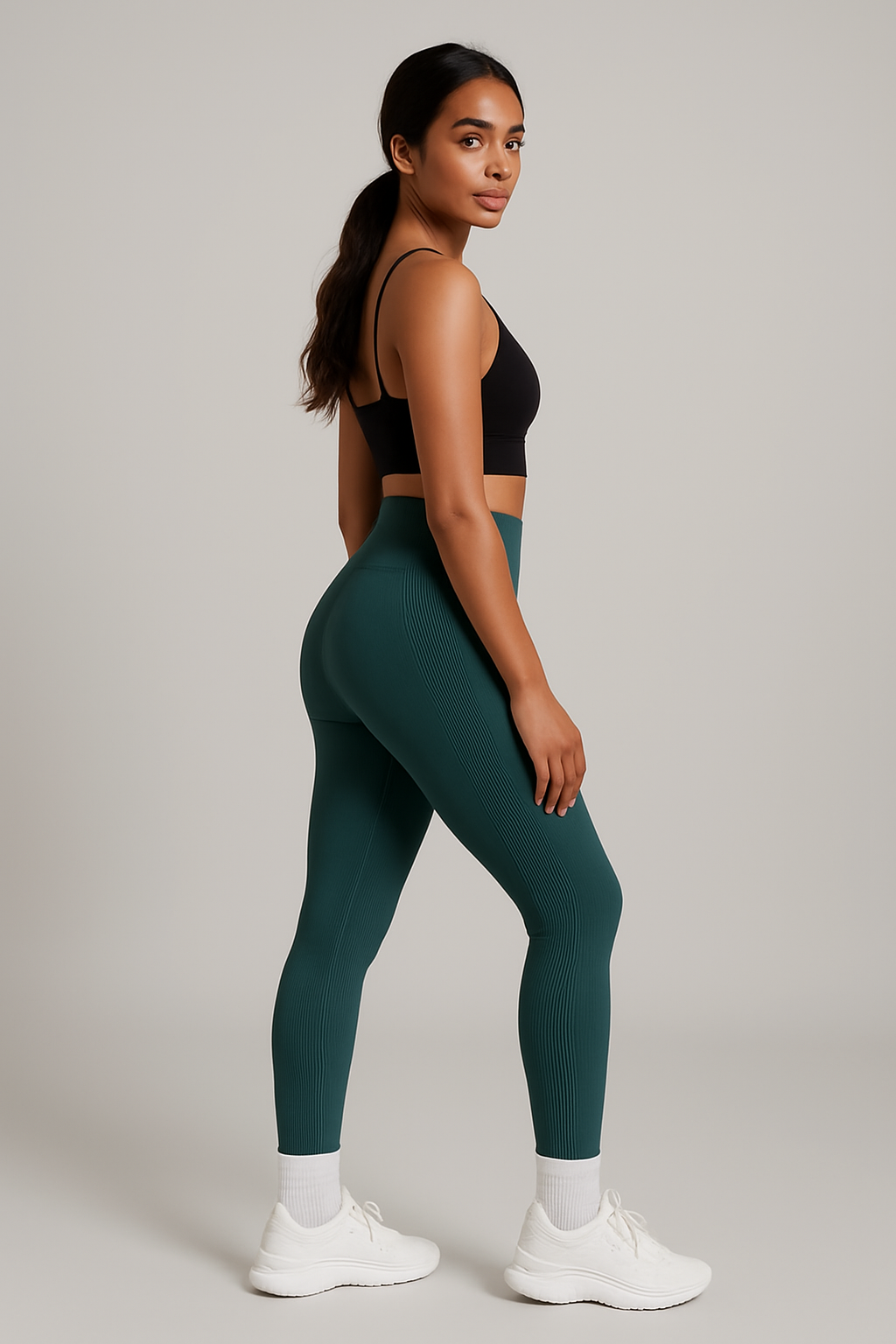 Legging push up sculptant femme taille haute sans couture
