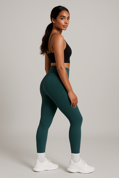 Legging push up sculptant femme taille haute sans couture