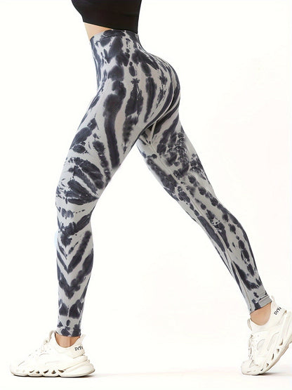 Legging push up femme imprimé tie and dye effet galbant