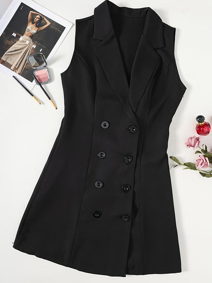 Robe blazer sans manches femme coupe droite élégante