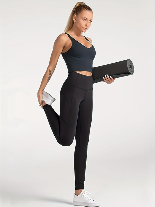 Legging sport femme taille haute avec poche téléphone intégrée