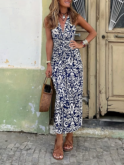 Robe bohème longue femme imprimé ethnique