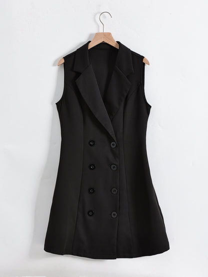 Robe blazer sans manches femme coupe droite élégante