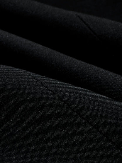 Robe blazer longue femme élégante avec fente et boutons dorés