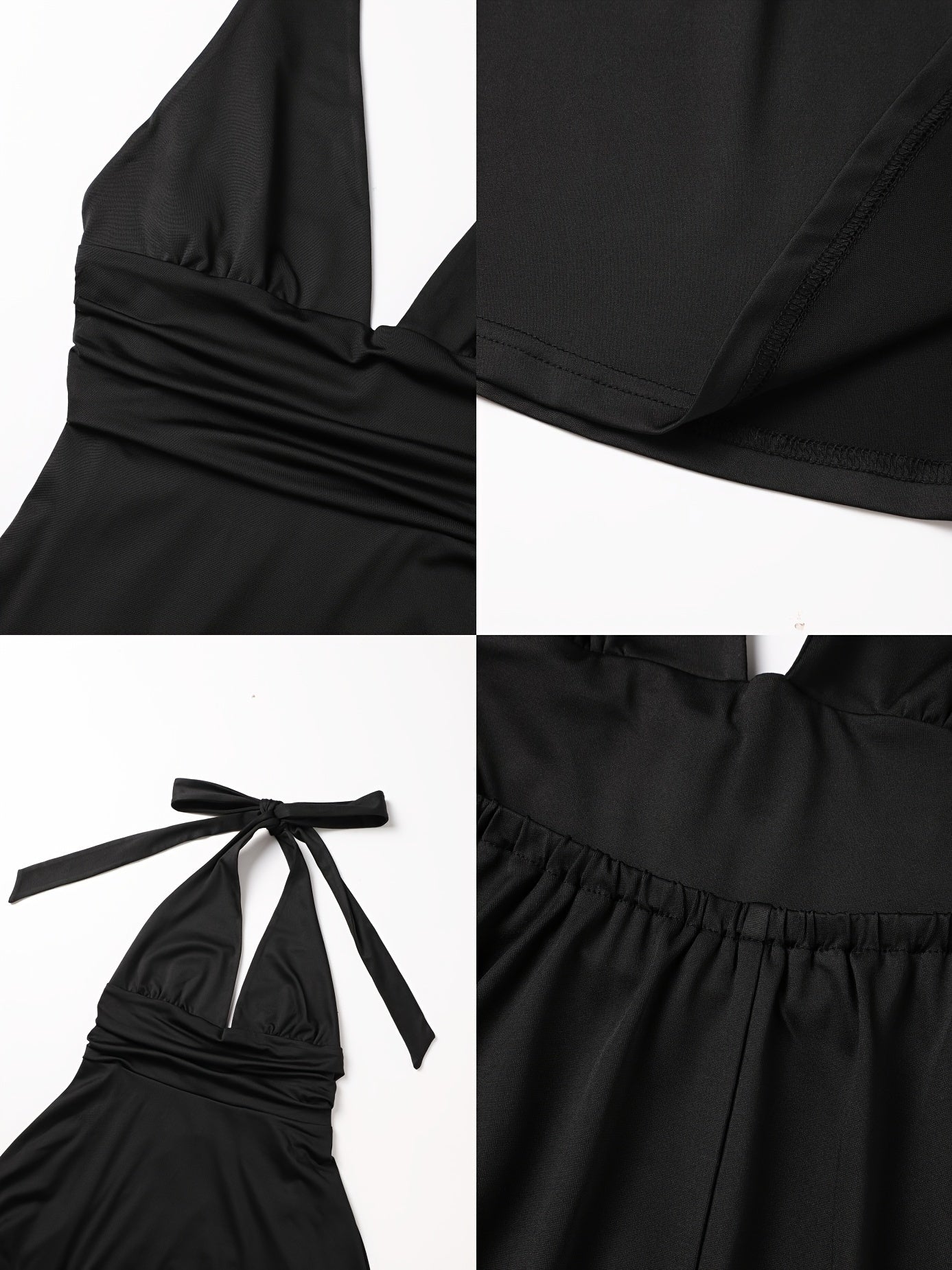 Robe courte halter femme dos nu