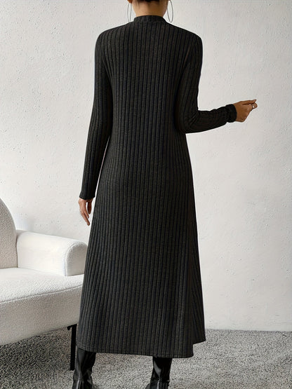 Robe blazer noire asymétrique côtelée femme