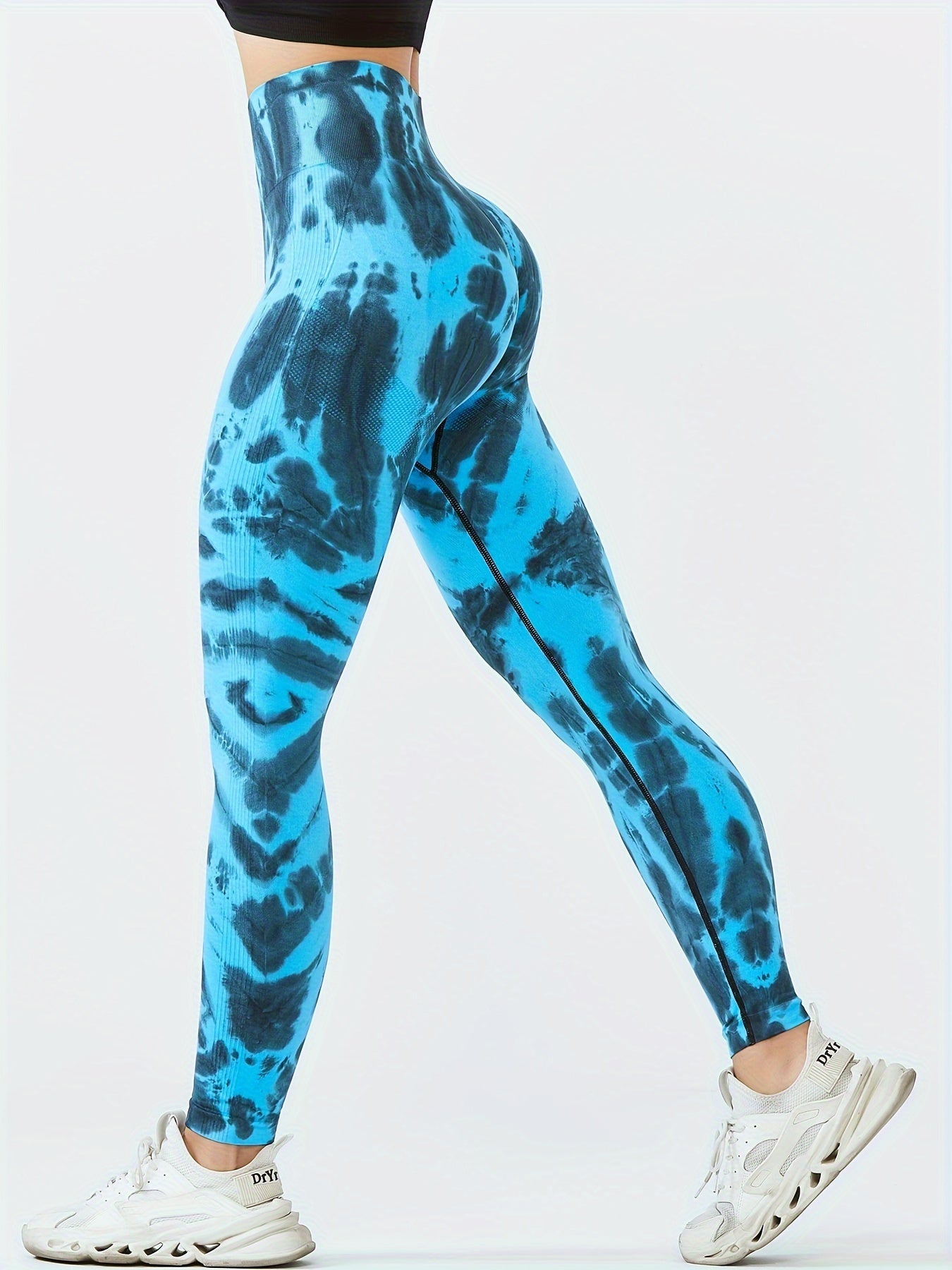 Legging push up femme imprimé tie and dye effet galbant