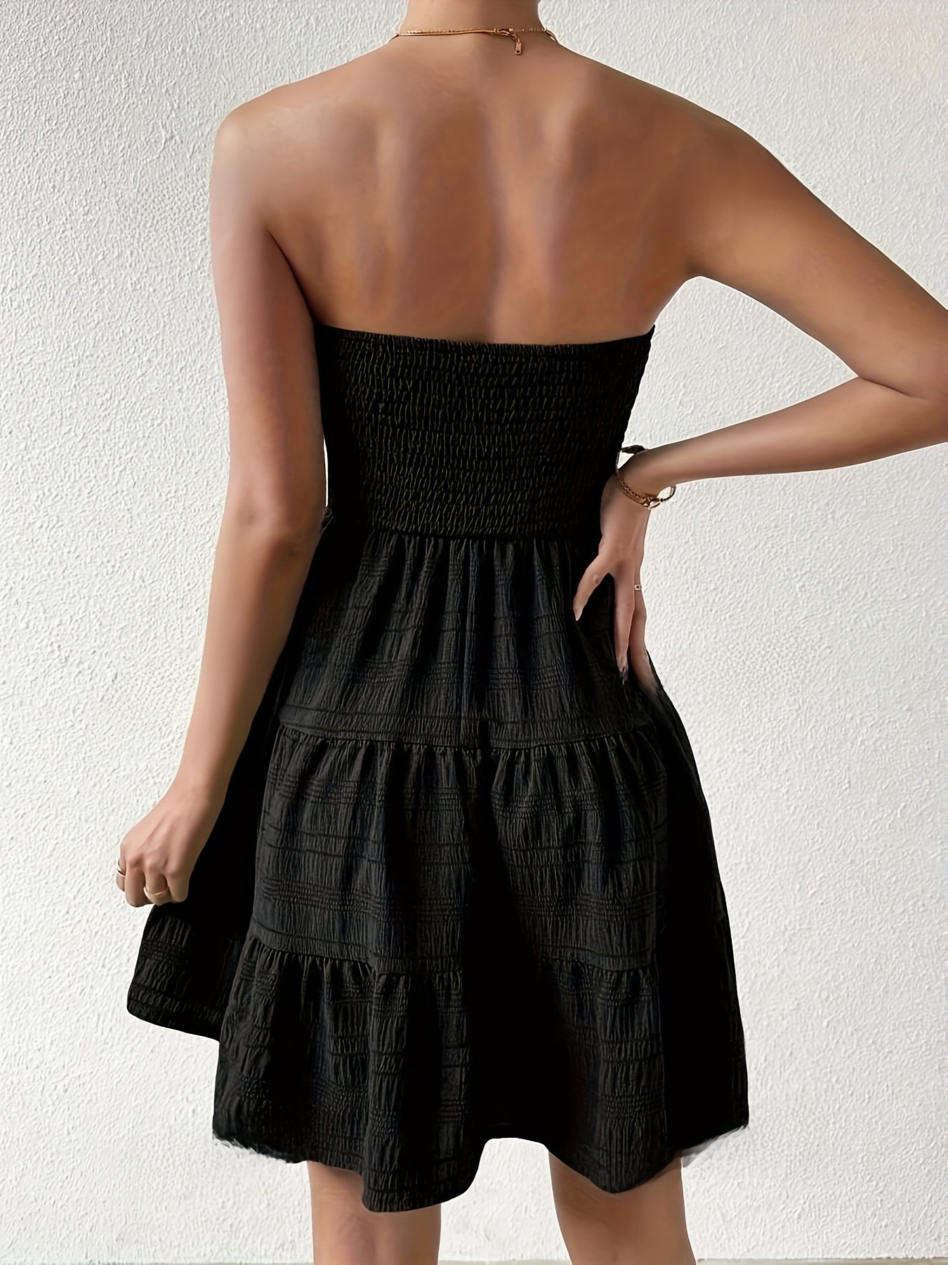 Robe bustier été femme smockée fluide