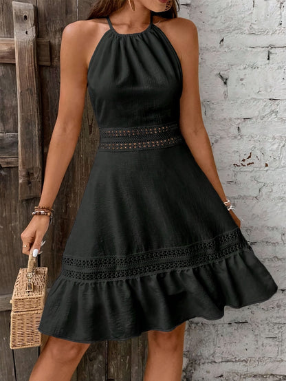 Robe dos nu à crochet bohème femme