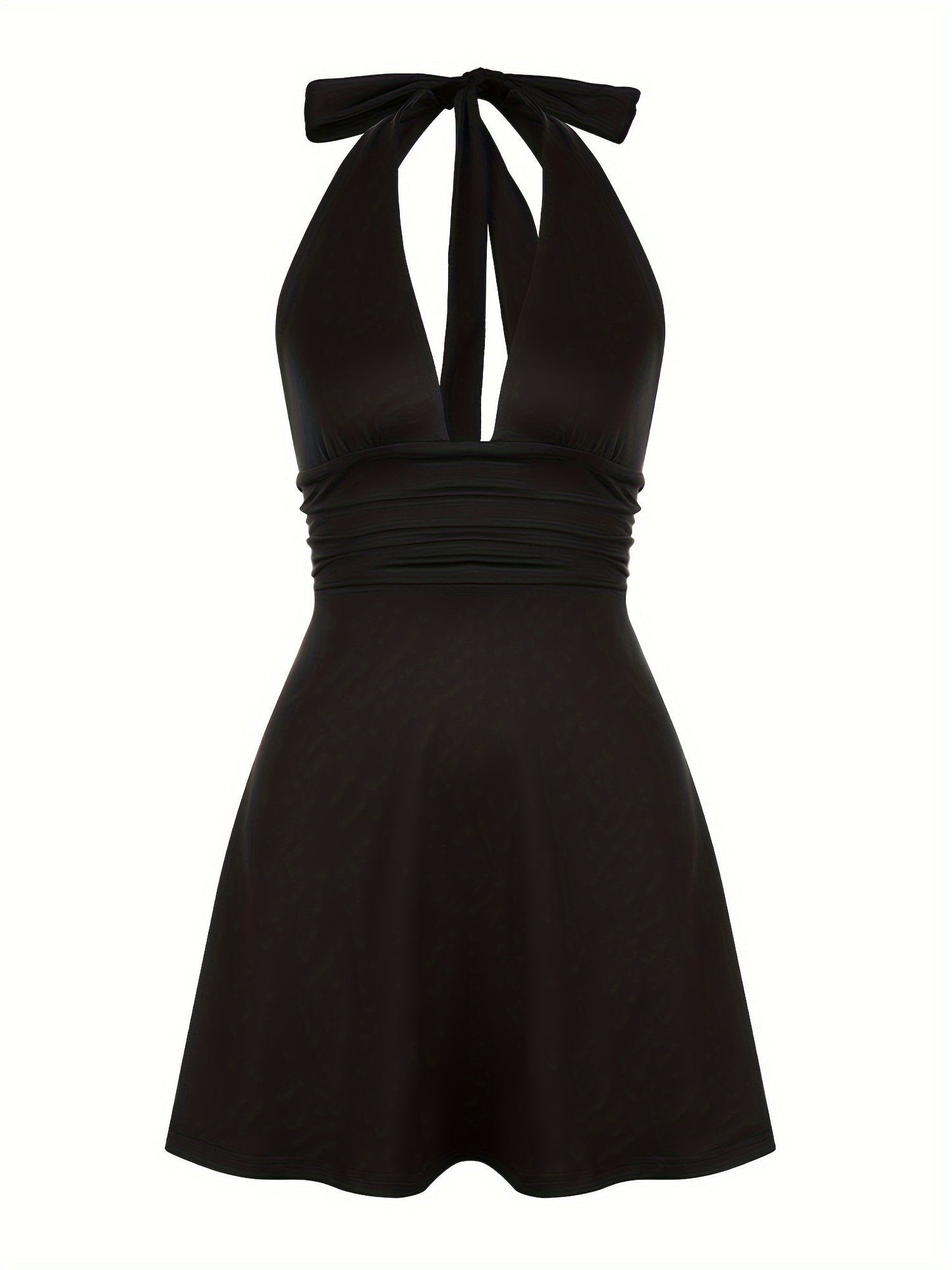 Robe courte halter femme dos nu