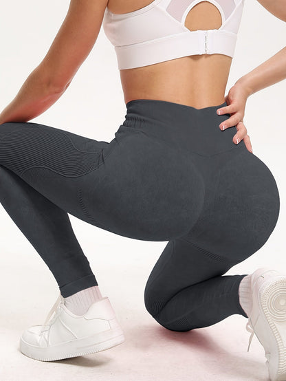 Legging de sport sculptant anti-cellulite en suédine stretch