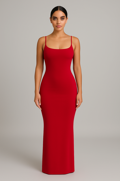 Robe Cami Moulante Élégante Sans Manches
