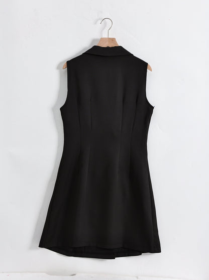 Robe blazer sans manches femme coupe droite élégante