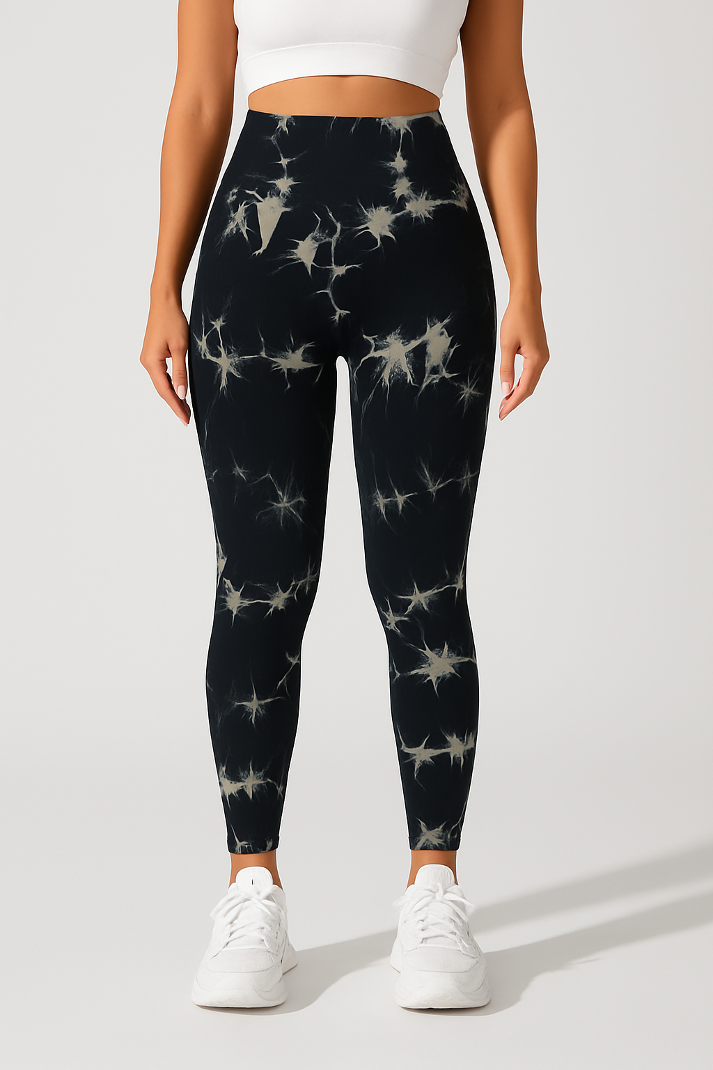 Legging push up femme effet tie and dye taille haute