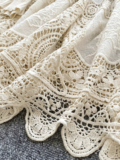 Robe bohème dentelle femme en crochet ajouré