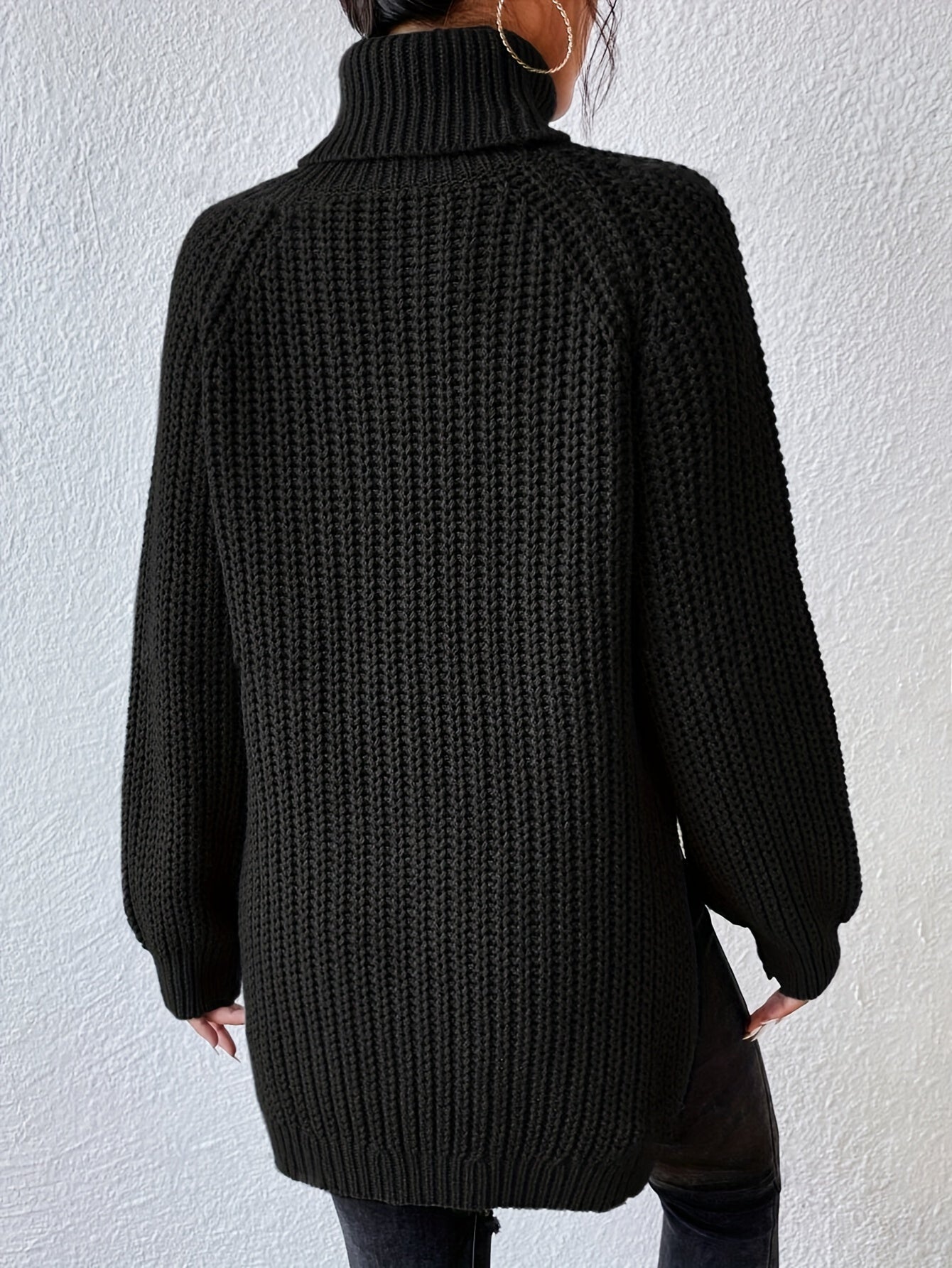 Pull chaud femme col roulé maille épaisse hiver