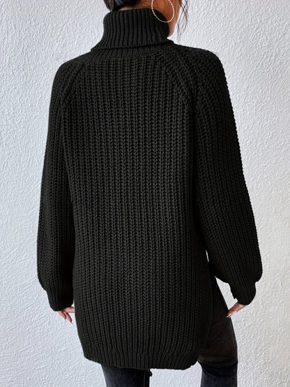 Pull chaud femme col roulé maille épaisse hiver