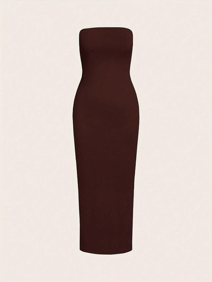 Robe bustier moulante midi femme