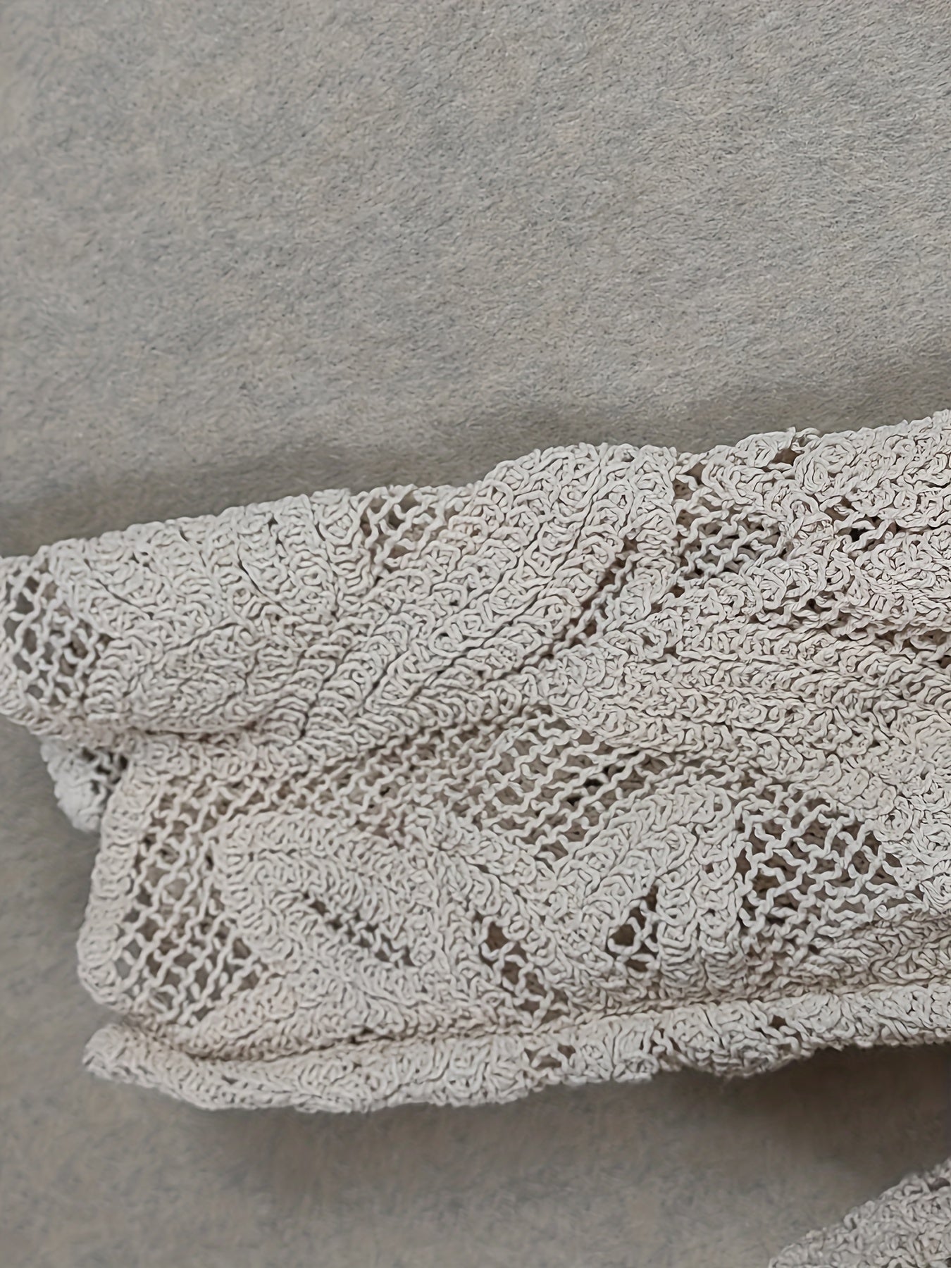 Top en maille crochet femme manches longues boutonné