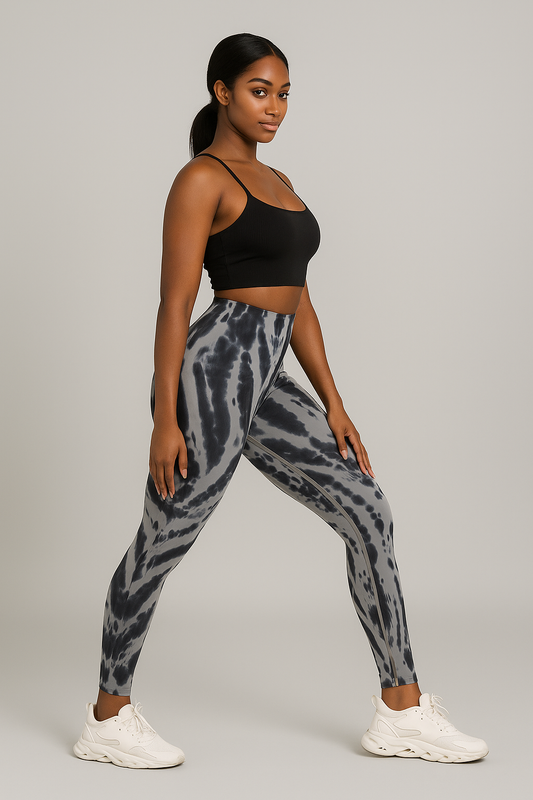 Legging push up femme imprimé tie and dye effet galbant