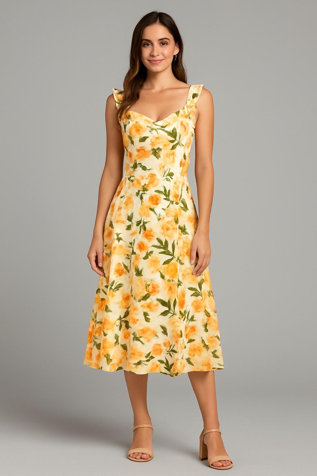 Robe longue d’été femme imprimé floral boho