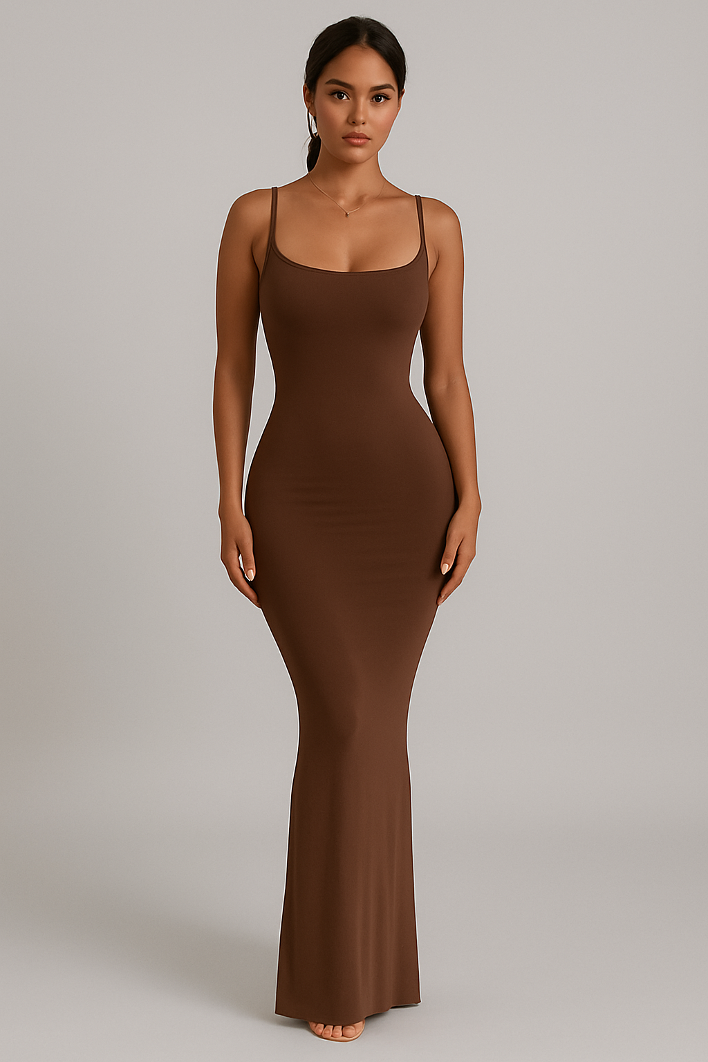 Robe Cami Moulante Élégante Sans Manches