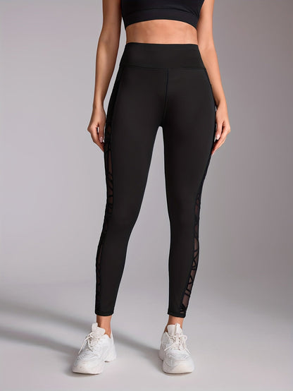 Legging anti cellulite gainant avec détails transparents et poche