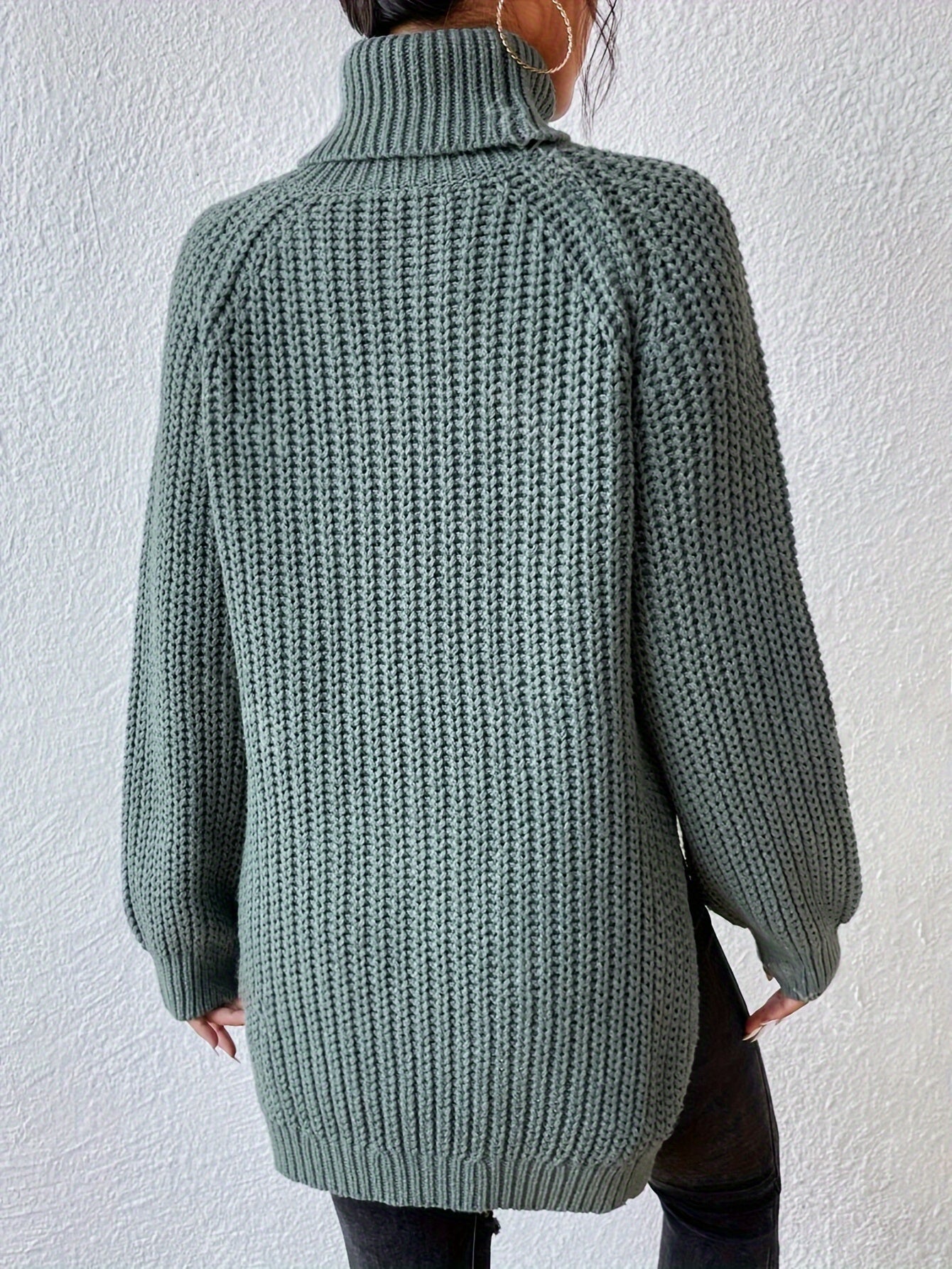 Pull chaud femme col roulé maille épaisse hiver