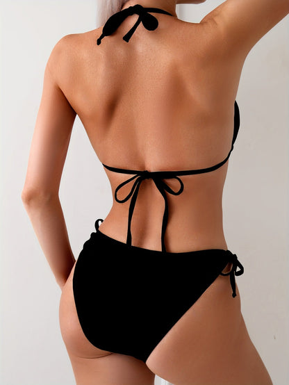 Maillot de bain 2 pièces triangle coquillage femme