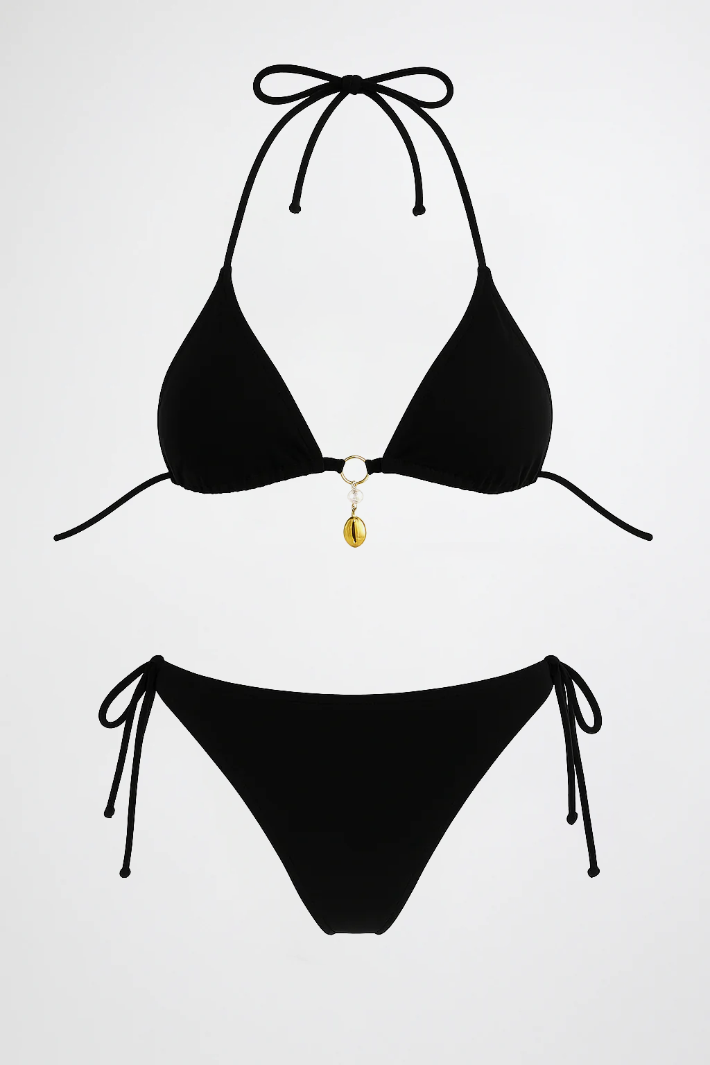 Maillot de bain 2 pièces triangle coquillage femme