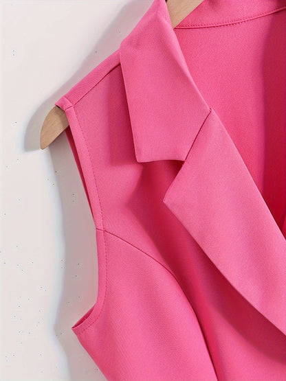 Robe blazer sans manches femme coupe droite élégante