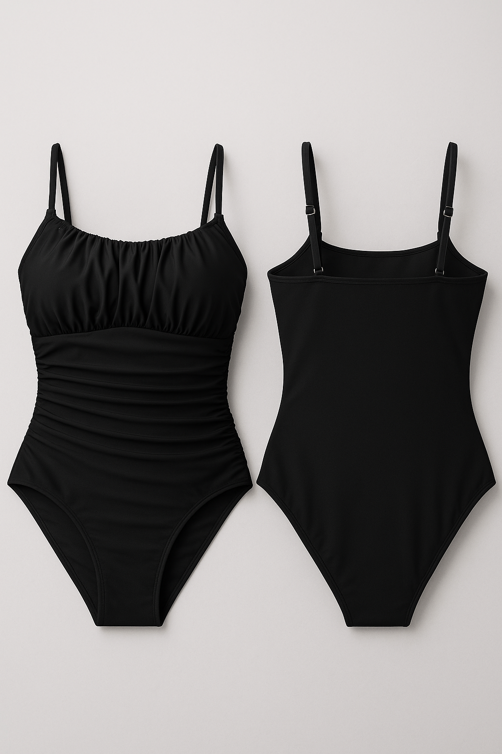 Maillot de bain 1 pièce femme froncé maintien poitrine