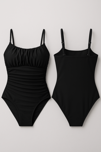 Maillot de bain 1 pièce femme froncé maintien poitrine