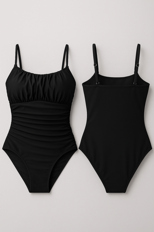 Maillot de bain 1 pièce femme froncé maintien poitrine