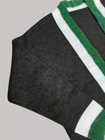 Gilet long chaud femme maille épaisse avec poches